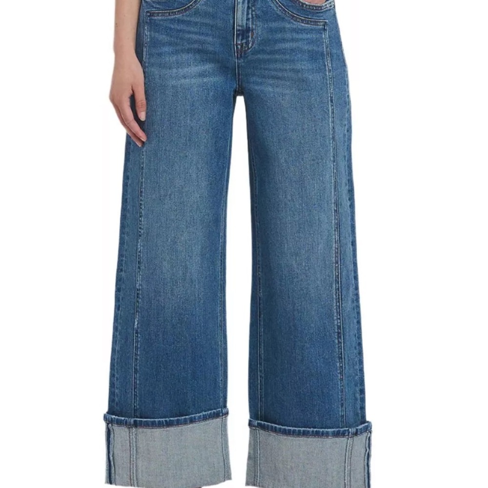 Flying Monkey Super High Rise Cuffed Baggy Wide Jeans Style F5856